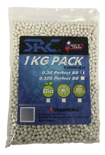 Bbs Airsoft Munição 0,30g 6mm Src Perfect - 3300 Und (1 Kg)