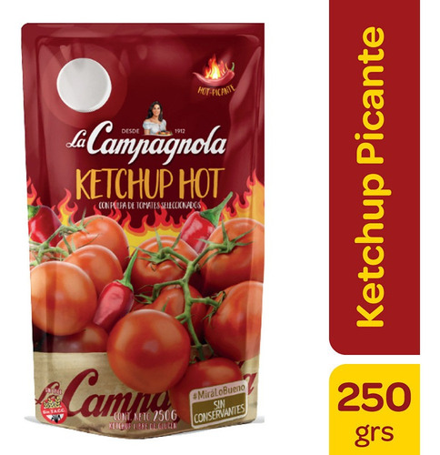 Ketchup Picante La Campagnola Hot X 250 Gr