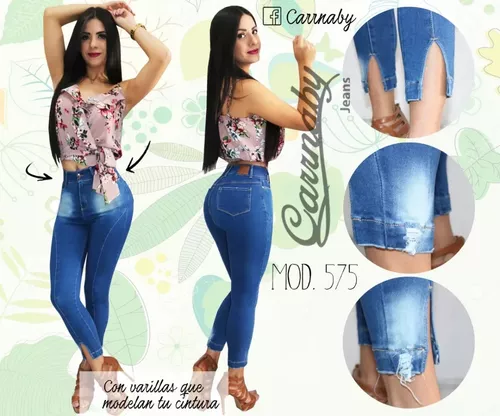 Pantalon Mezclilla Dama Corte Colombiano Carrnaby Talla 9