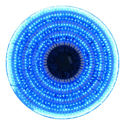 Serie Led Navideña Luz Azul Cable Transp. 300 Luces 17 Mts