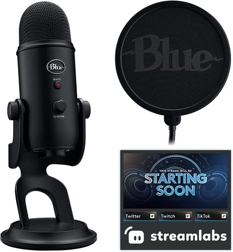Microfono Logitech Blue Yeti Game Streaming Kit Filtro Softw