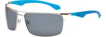 Comprar Anteojos Lentes De Sol Reef 283 Sunset Horizon Polarizados Lente Negro Varilla Marrón\u002Fnegro Armazón Plateado\u002Fpatillas Azul\u002Fceleste - Cristal Negro Polarizado (003) Diseño Envolvente