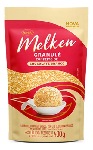 Granulé Chocolate Branco Flocos Melken Harald 400g