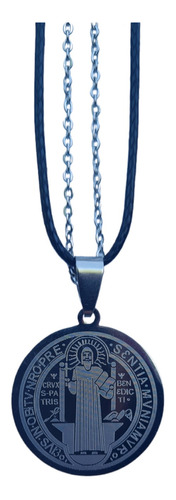 Collar Protector Medalla San Benito Amuleto Talisman 25mm Ø
