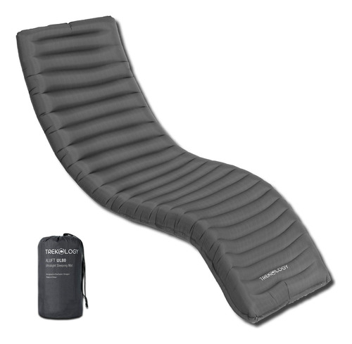 Cojín De Dormir Inflable Ultraligero Para Acampar Gris