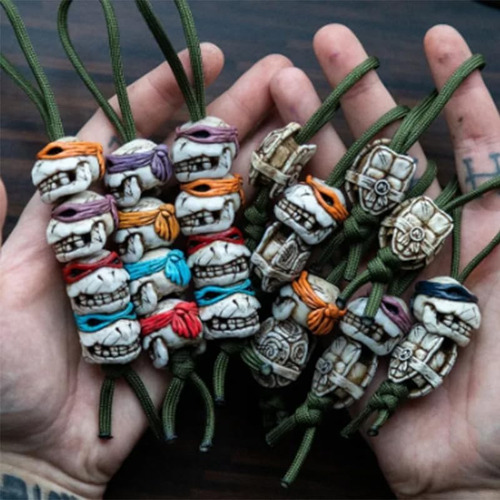 Llavero Con Colgante De Calavera De Los 4 Hermanos Tortuga,