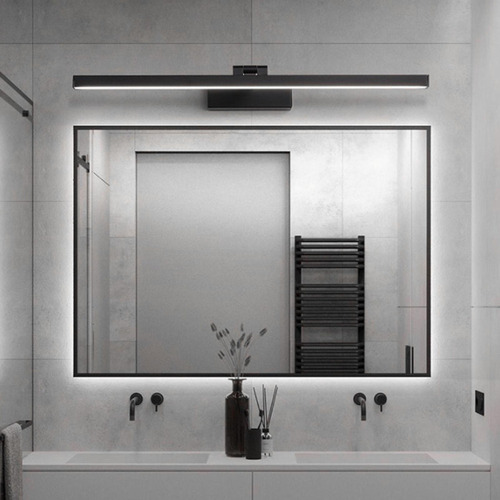 Luz De Espejo Led Baño 9w / Los 40cm 9w Luz Blanca Negra