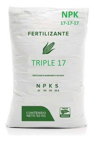 4 Pack 25 Kg Fertilizante Abono Triple 17 Nutrientes Jardín