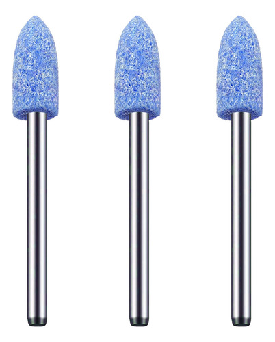 Kit 3 Ponta Montada 6mm Rebolo Bala Haste 3mm Micro Retífica
