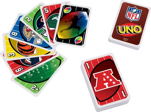 Juego De Cartas Uno Nfl Con Logotipos Ideal Para Niños Y A
