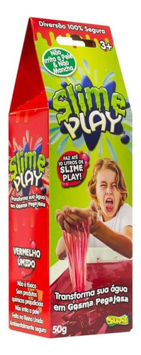 Slime Play Green 50g - Vermelho Sunny