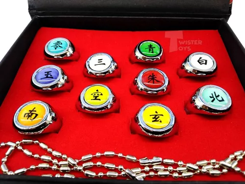 Set X 10 Anillos Akatsuki Naruto Itachi Pain Deidara Tobi