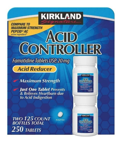 Controlador De Acido Kirkland 250 Tabs Controla Gastritis Ra