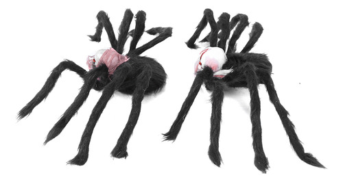Decoración Falsa De Halloween Spider, 2 Piezas, Accesorios D