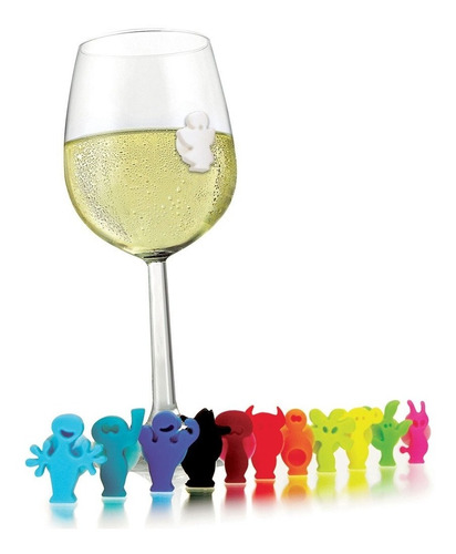 Imagen 1 de 1 de Marcadores De Copas-glass Markers Party People Vacu Vin (par