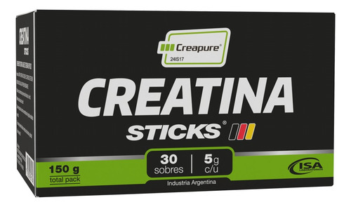 Pack X 3 - Creatinasticks Isa - Sobres 5 G - Sello Creapure Sin Sabor
