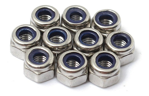 Tuerca Hexagonal C/seguro Nylon M10-1.50 10 Und Ferrepernos