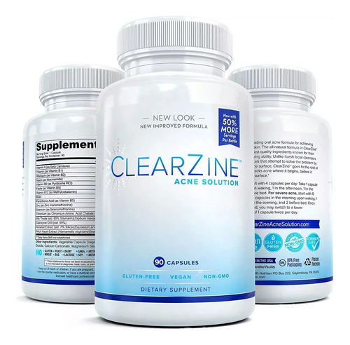 Clearzine Cura Acne Solution Las Mejores Pastillas Del Acné