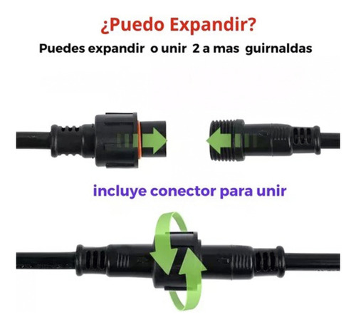 Guirnalda Solar 10 Ampolletas Hilo Cob 5 Mts Con Panel Solar