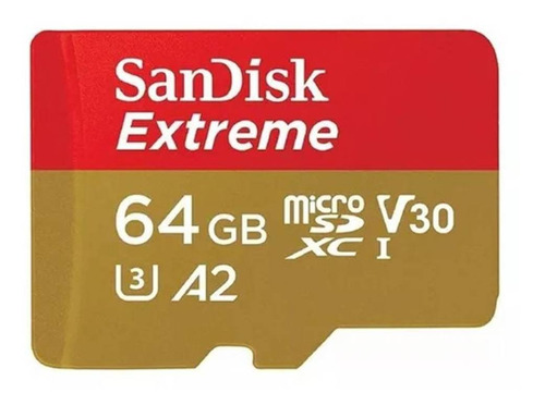 Cartão De Memória Microsdxc 64gb Extreme C/adaptador Sandisk