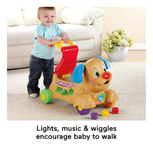 Fisher Price Puppy Ride On Musical Con Luces Y Sonidos / B Perro Caqui