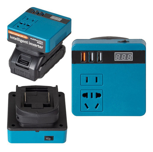 Inversor De Litio, Batería De 120 W, Pantalla Multifunción