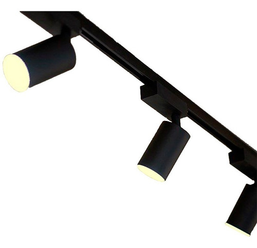 Riel Soporte 2 Metros Spot Led X 4 Decoración Luz Calida