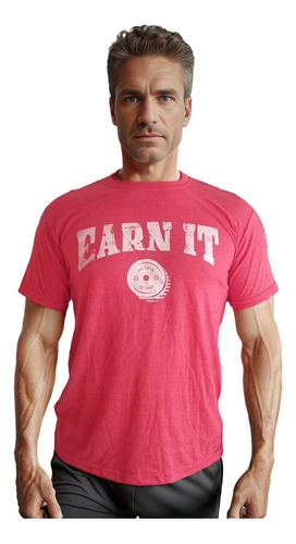 Camiseta Hombre En Polialgodon Gym Fitness - Earn It 