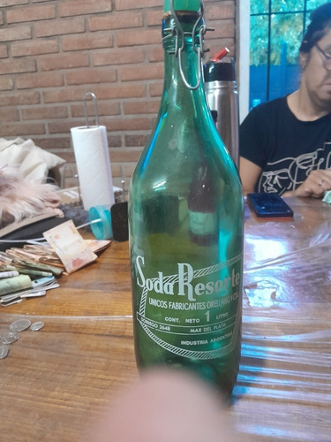 Botella Antigua Soda Resorte Mar Del Plata 750cm 