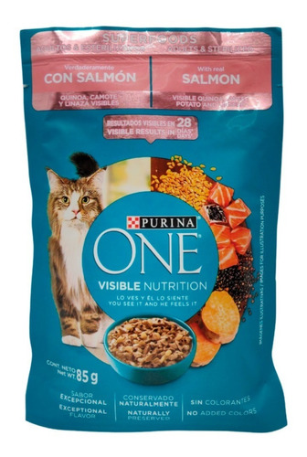 Imagen 1 de 2 de Alimento Para Gato One Multi Proteínas 85 Gr(sin Colorantes)