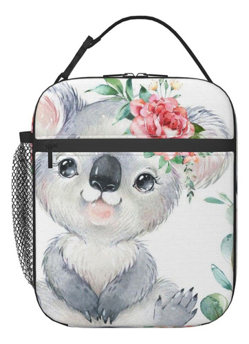Floral Tree Animal Koala Bolsa Almuerzo Mano Para Mujer