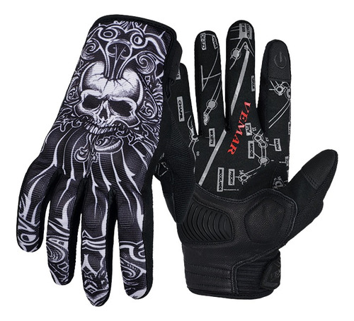 Guantes De Moto Vemar Skull Para Hombre, Vintage, De Verano,