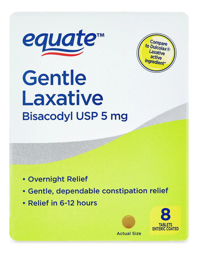 Equate Laxante Suave Bisacodilo Para Estreñimiento Adultos