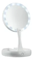 Comprar Espejo Con Luz Led Para Maquillaje Plegable + Aumento X 10 Telotenemos Espejo Redondo Circular Giratorio Para Maquillaje
