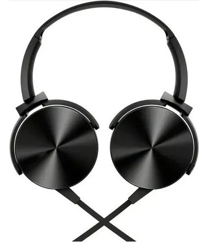 Audífonos Diadema Stereo Extra Bass 3.5mm Micrófono Negro