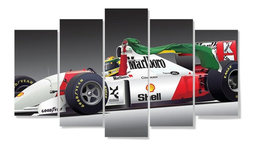 Quadros Decorativos Carro De Fórmula1 Mosaico Mdf 115x60 Cm 