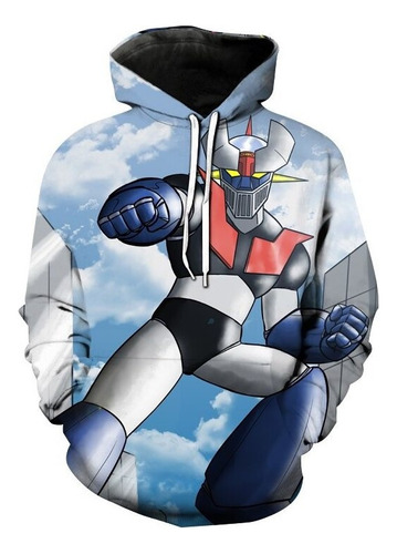 Sudadera Con Capucha Anime Robot Mazinger Z Con Estampado 3d