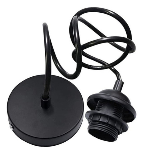 Soporte De Lámpara Colgante E27 Con Rosca Y Cable De 1 M