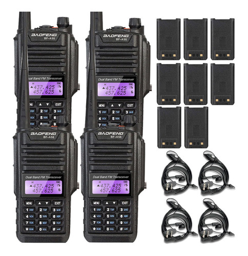 Kit X 4 Handy Walkie Talkie Baofeng A58 Vhf/uhf Waterproof