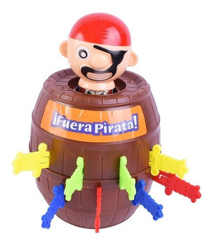 Imagen 2 de 6 de Juego De Mesa Fuera Pirata El Duende Azul 7422 14 Cm