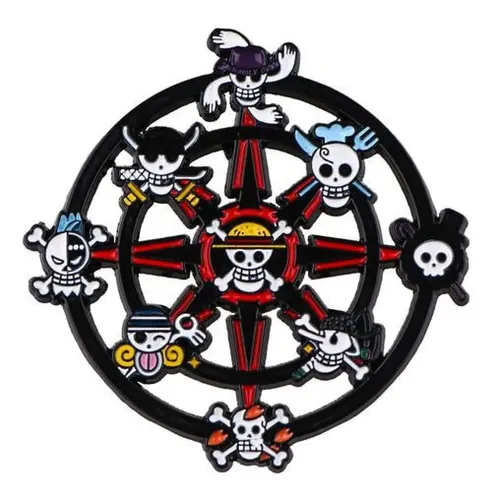 Anime One Piece Monkey D. Luffy Broche Pin Preto ~ | Parcelamento