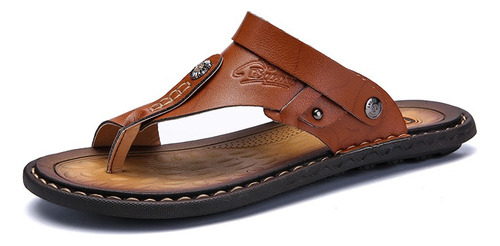 Chanclas De Cuero Genuino Para Hombre