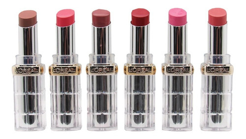 Pack 10 Labial L'oréal Color Riche Plump & Shine Lipstick