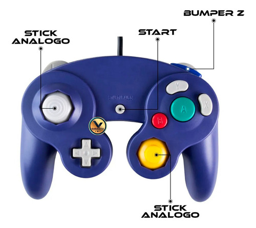 Control Joystick Alambrico Compatible Con Nintendo Gamecube