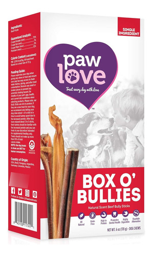 Box O Bullies Dog Treats (6oz. Box)  Small 4 To 8 Inch Bul