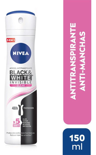 Desodorante Nivea Black & White Invisible Clear