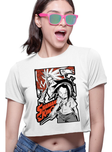 Playera Crop Top Anime Shaman King Spirit Soul