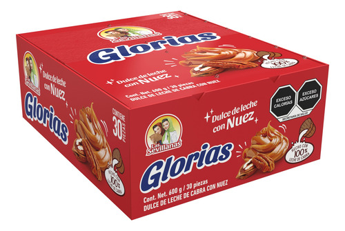 Glorias, Dulce De Leche Con Nuez.