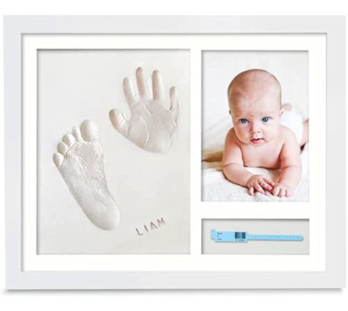Marco De Fotos Personalizado Para Bebés - Kit De Huellas Y M