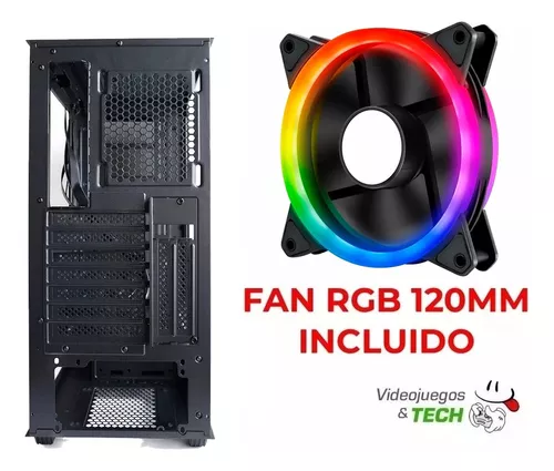 Gabinete Pc Gamer Chasis Caja Atx Vidrio Ventiladores Filtro